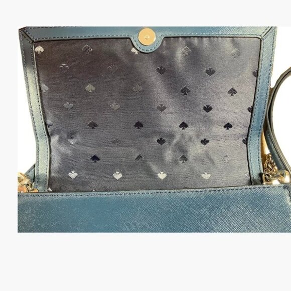 Kate Spade Cameron Convertible Floral Applique Crossbody Bag in Petrol Blue NWOT - Picture 2 of 11